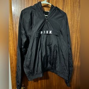VS PINK pullover rain jacket w/sherpa hoodie size M/L EUC